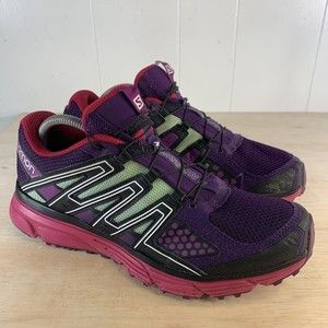 Salomon Women’s X-Mission 3 Purple Mesh Breathable Trail Running Shoes Size 10